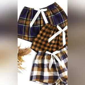 Plaid and Checkered PJ Shorts Set